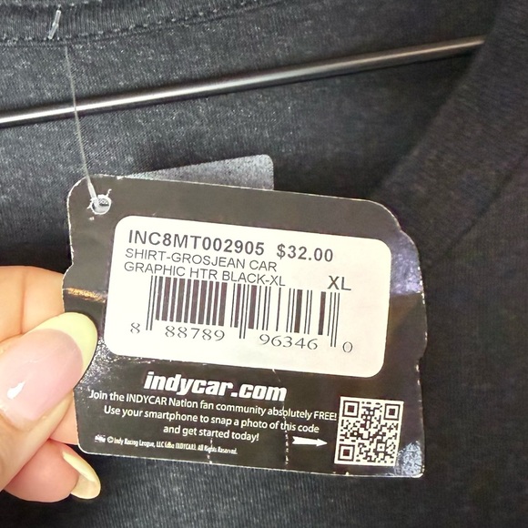 Romain Grosjean IndyCar Andretti Racing Team Track Black Graphic T-Shirt Mens XL - Picture 7 of 10